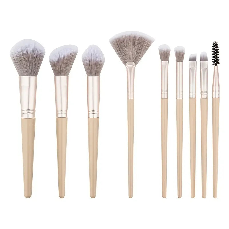 Premium 9-Piece Synthetic Makeup Brush Set
