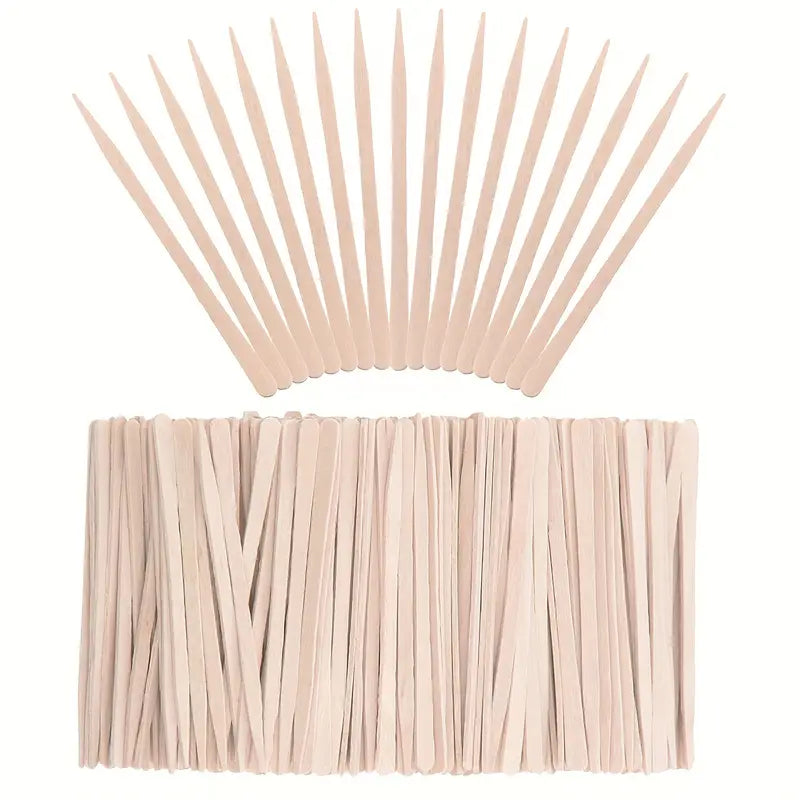 200 Pcs Eyebrow Wax Sticks and Applicator Tongue Depressors