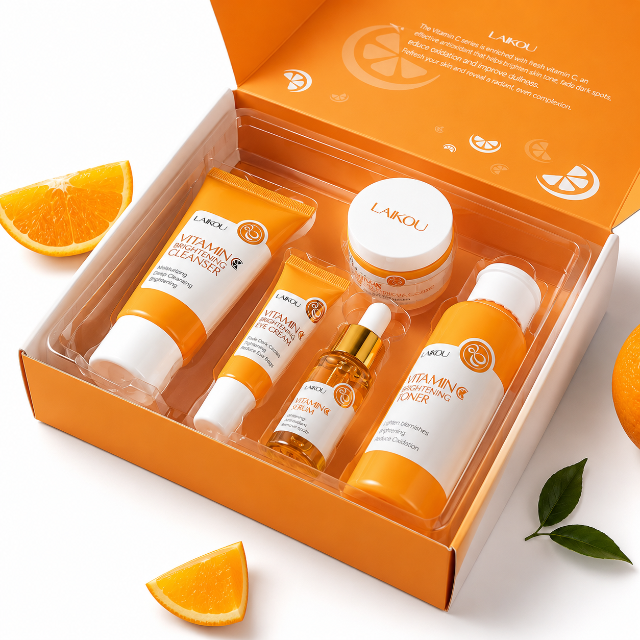 LAIKOU Vitamin C Brightening & Anti-Aging Skincare Set (5 Pieces)