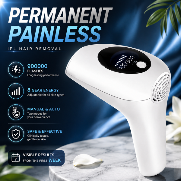 Professional IPL Laser Hair Removal Device - Painless Permanent Hair Remover
