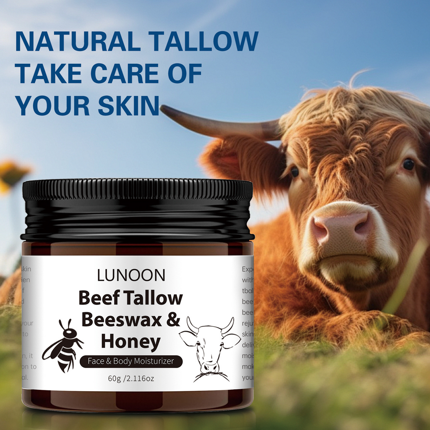 Whipped Beef Tallow & Honey Moisturizing Cream