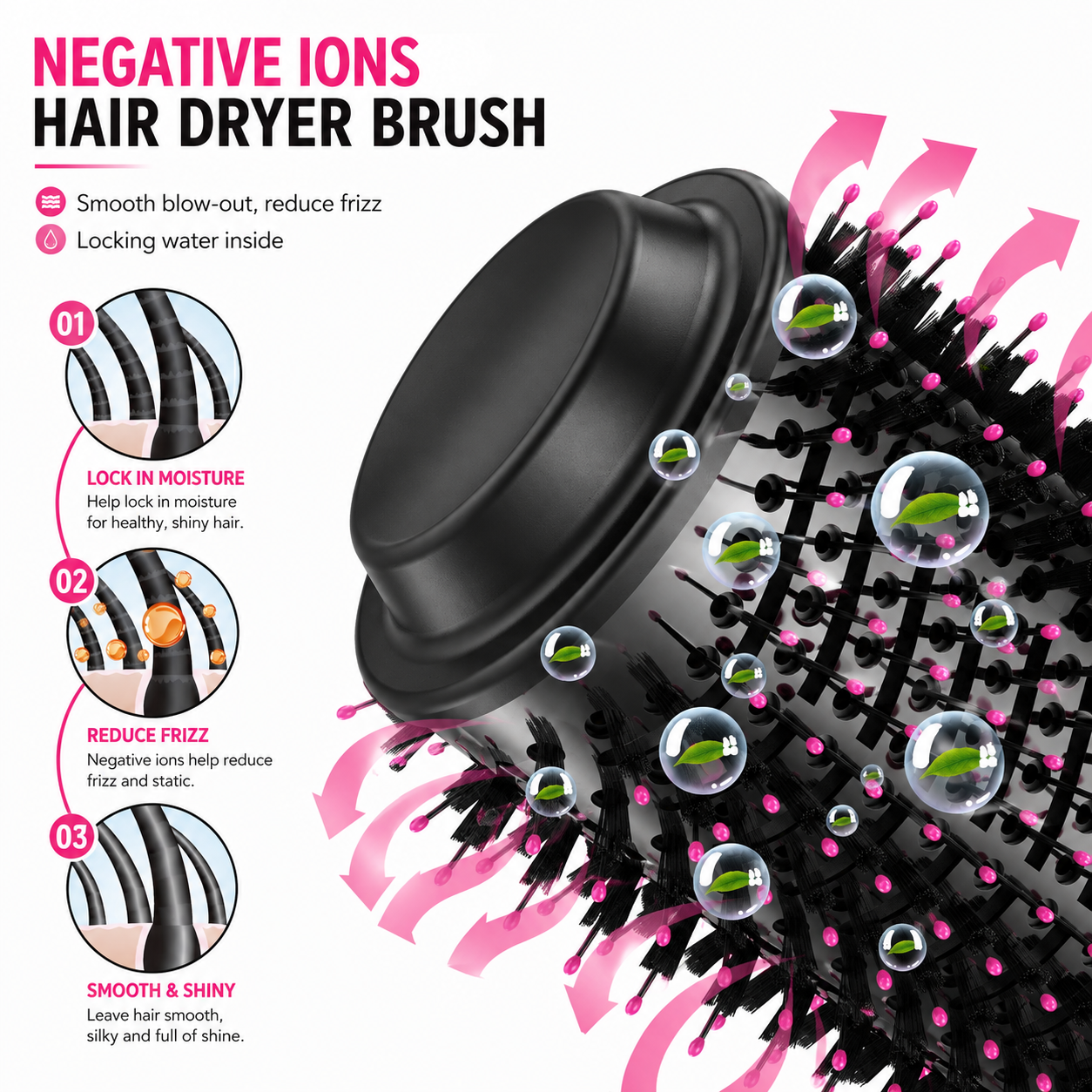 3-in-1 Automatic Hair Straightening Comb with Ions