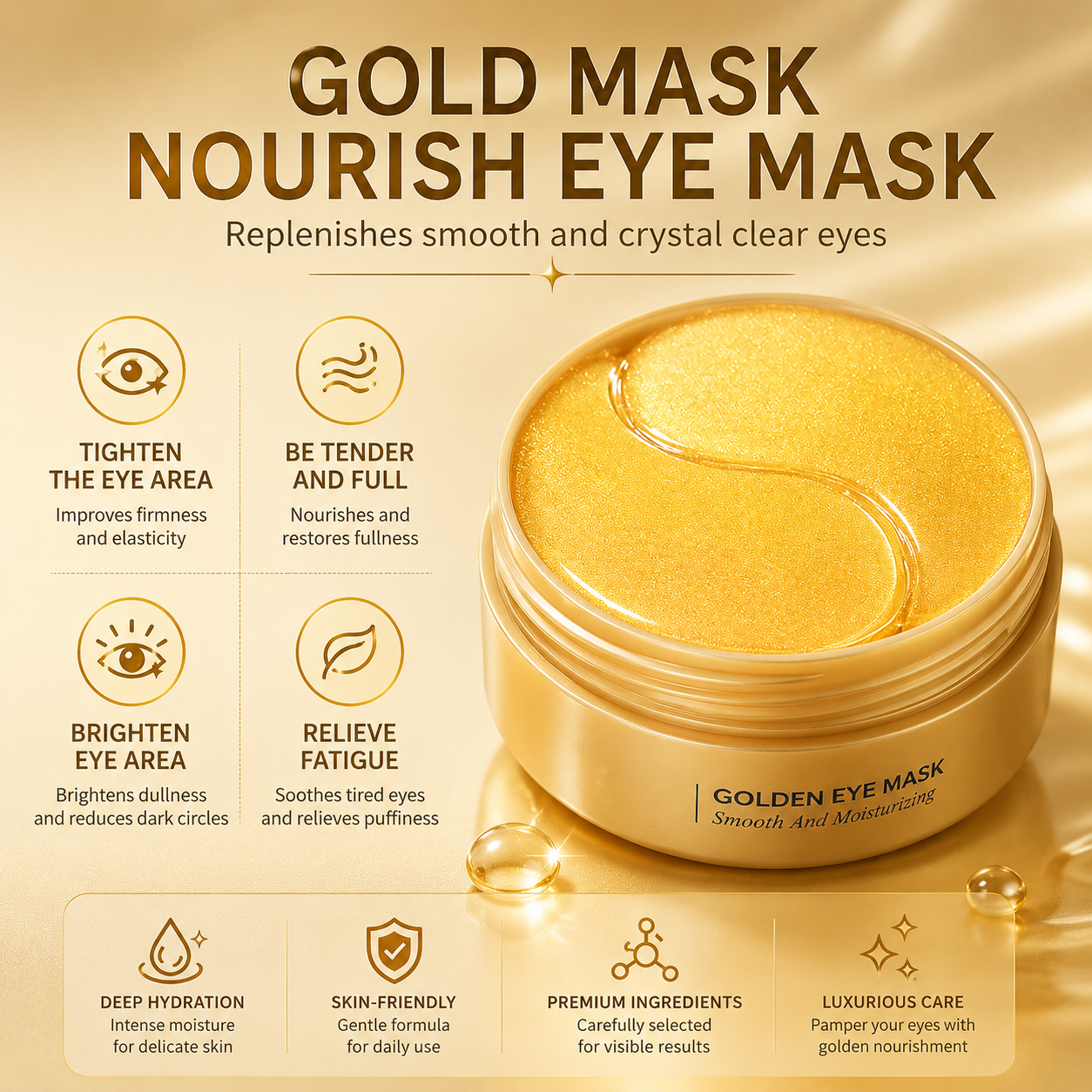 Avocado & Gold Under Eye Mask