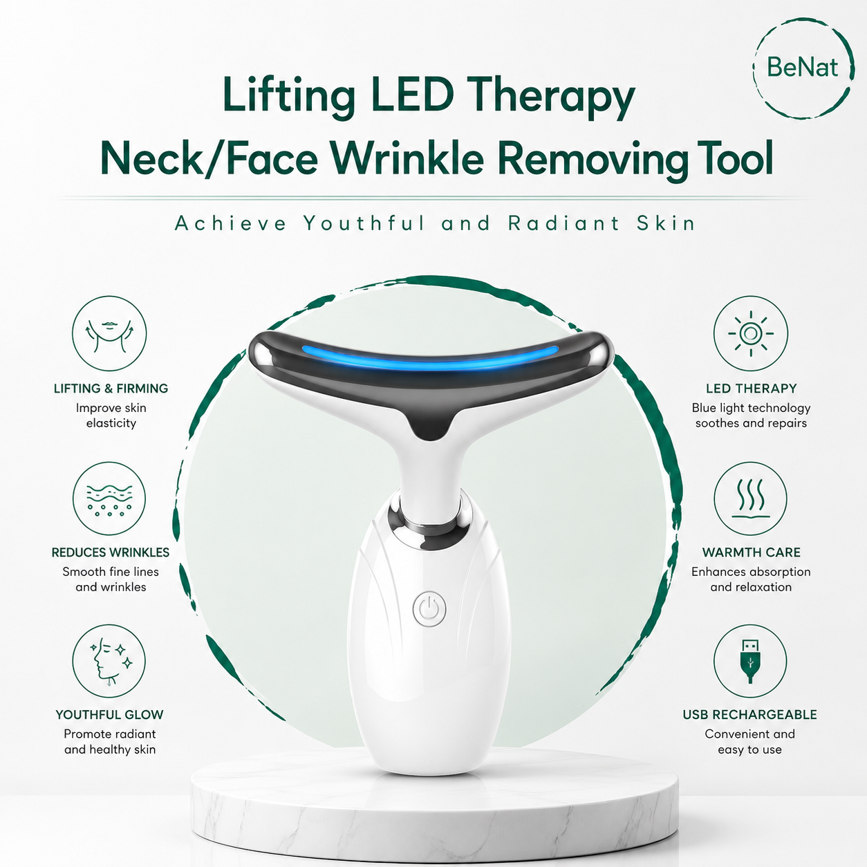 Premium Sonic Neck & Face LED Lifting Device