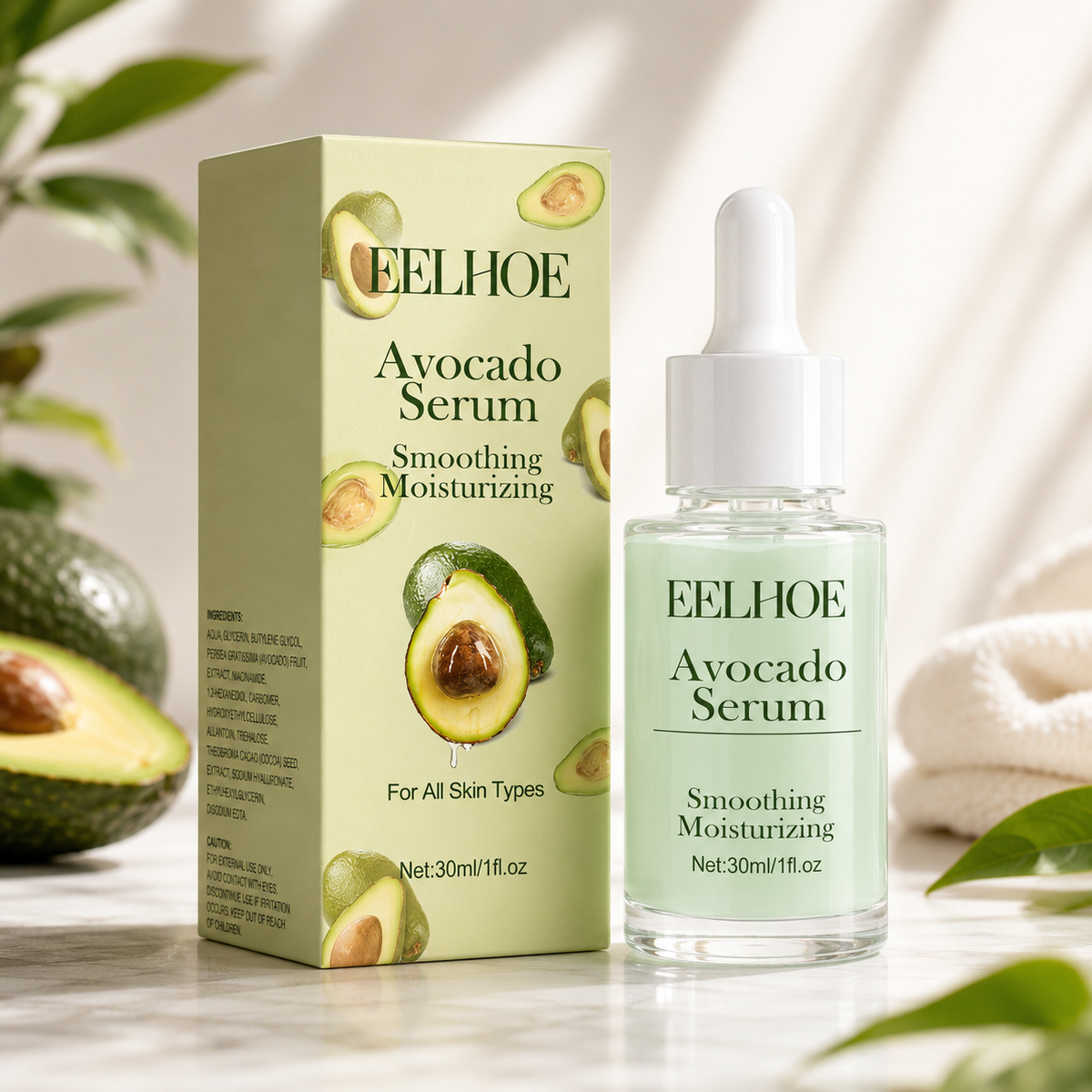 EELHOE Avocado & Watermelon Face Serum (30ml)