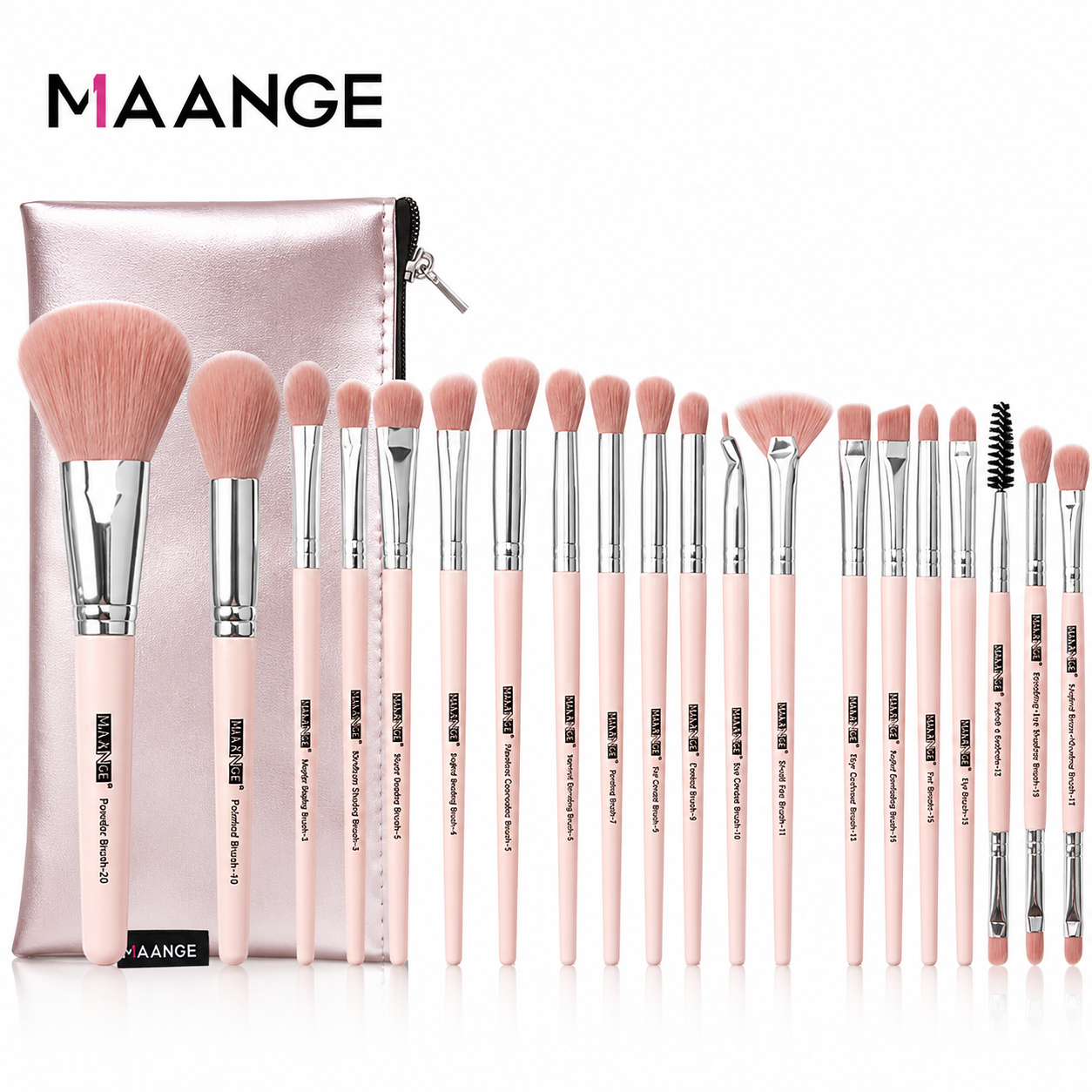 MAANGE 20-Piece Professional Makeup Brush Set with Cosmetic Bag