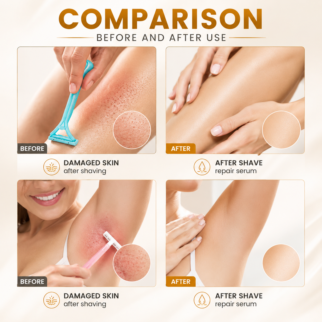 Vanilla & Coconut After Shave Repair Serum for Bikini Zone & Legs
