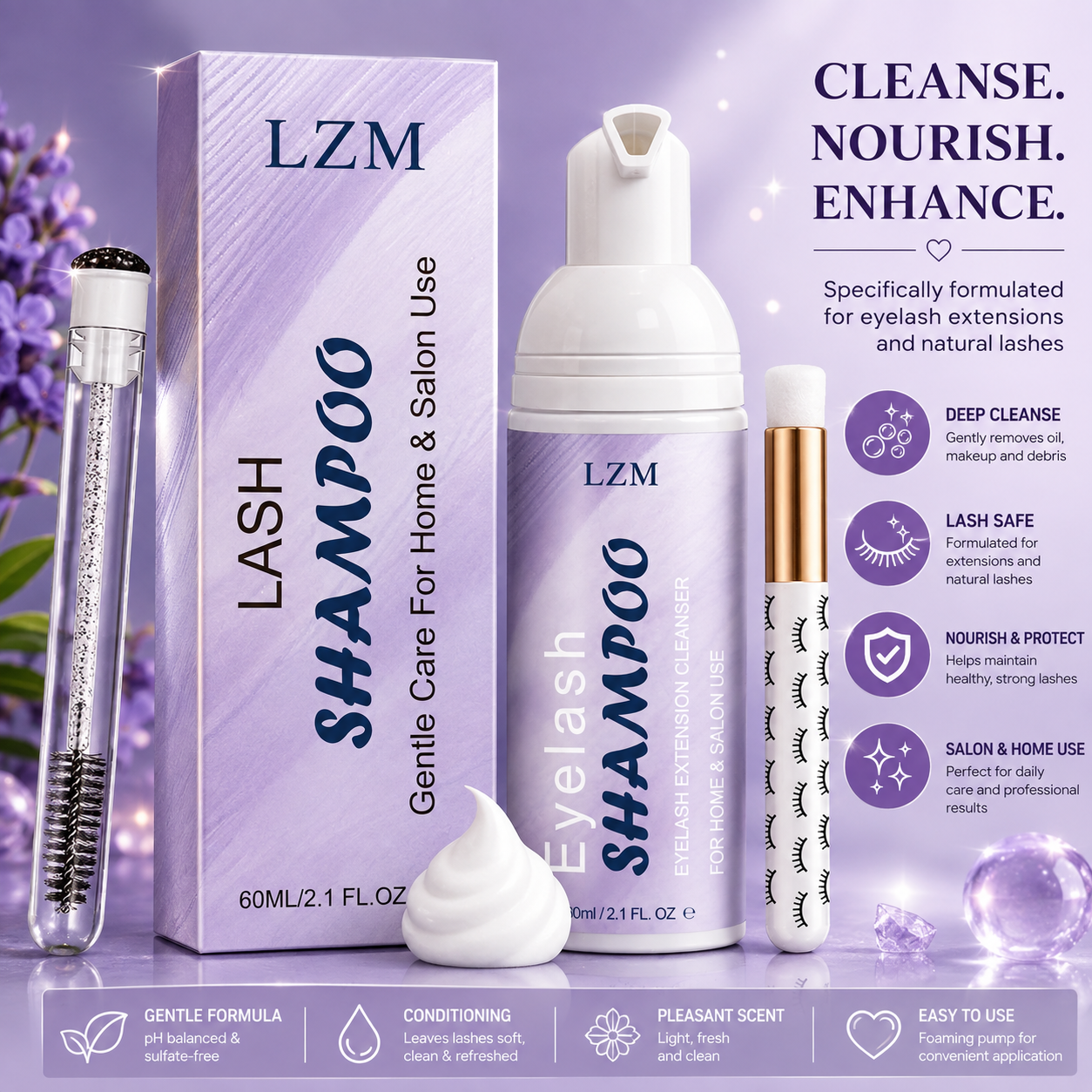 LZM Lash Extension Cleanser Kit