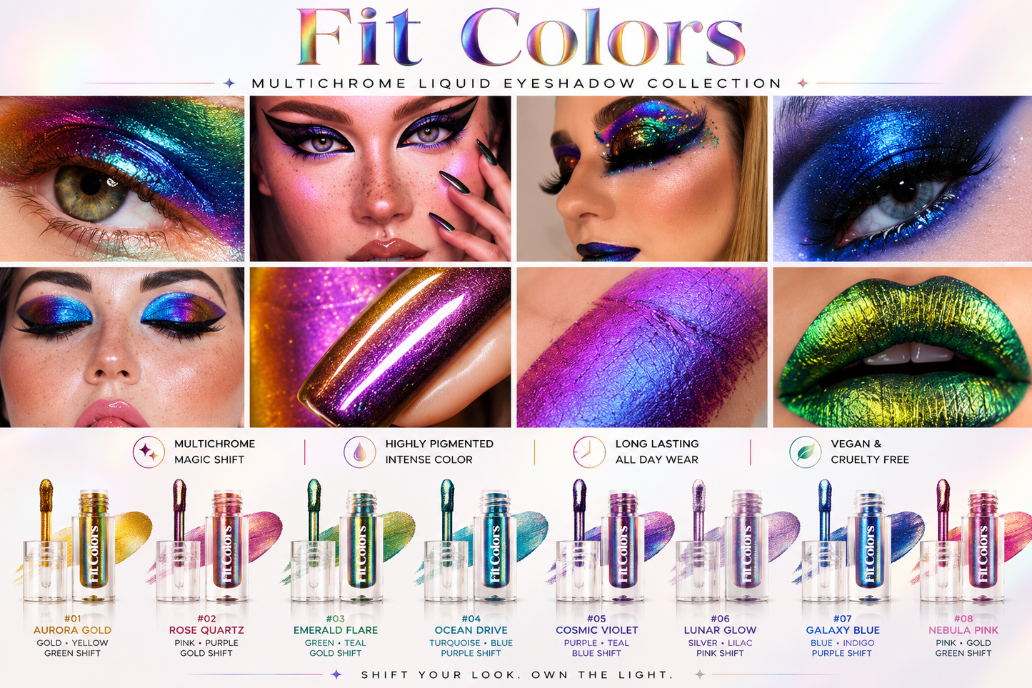 AuraGlow Aurora Multi-Chrome Liquid Eyeshadow