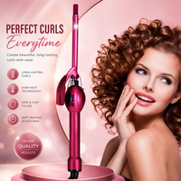 Professional 9mm Tight Curls Curling Iron with LCD Display