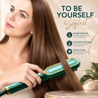 2-in-1 Ionic Hair Straightening Brush & Styling Comb