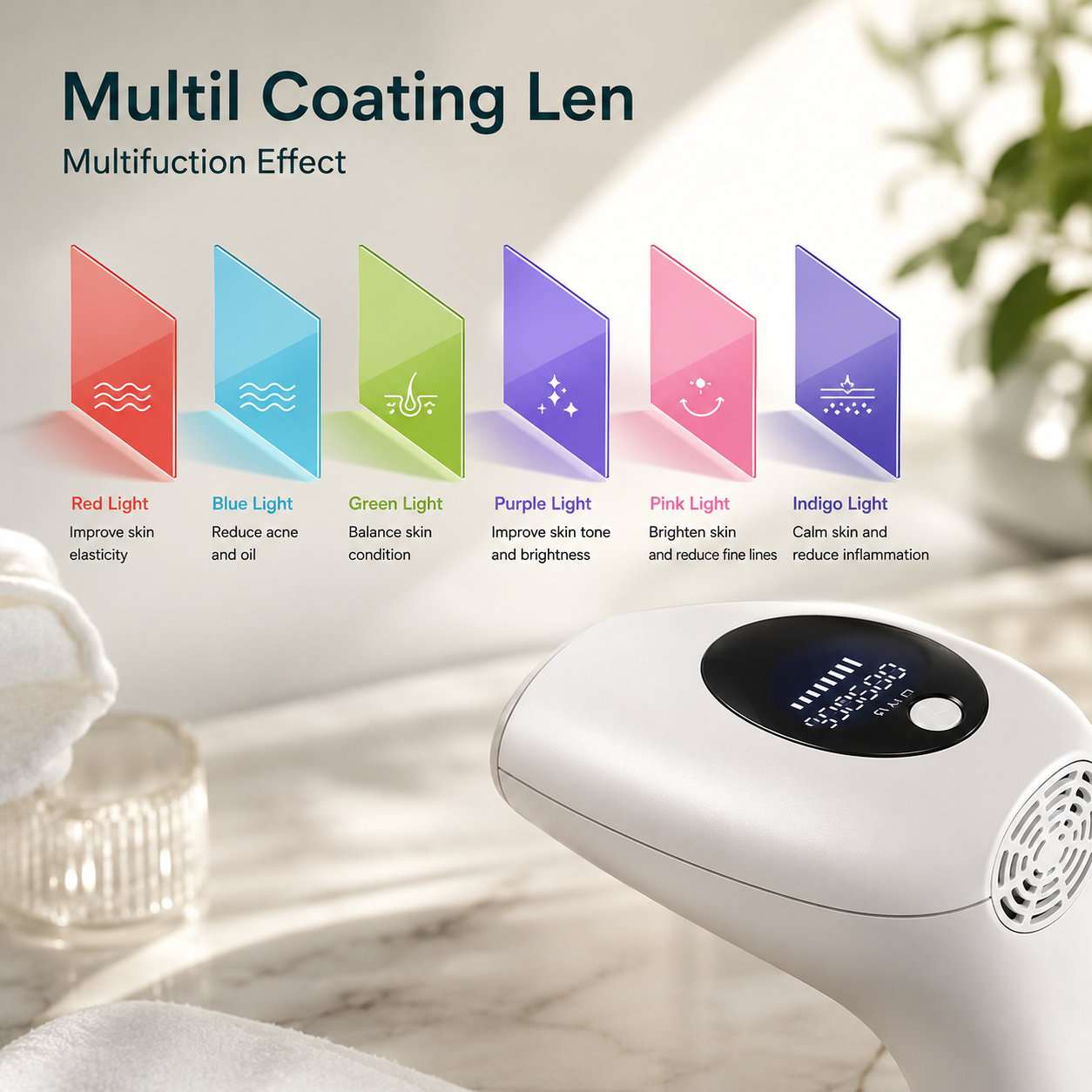 Professional IPL Laser Hair Removal Device - Painless Permanent Hair Remover