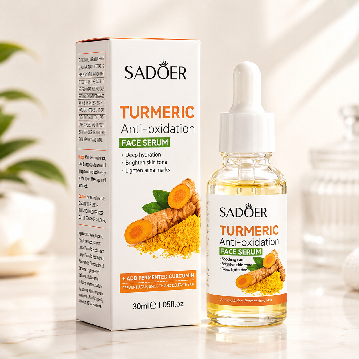 SADOER Sérum Facial de Cúrcuma (30ml)