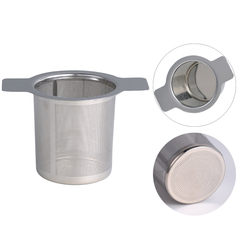 Stainless Steel Double Handles Tea Infuser with Lid